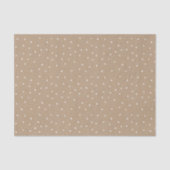 Kraft en witte besneeuwde Stippen Tissuepapier (Voorkant)