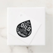 Kraft Essential Oil Drop Gift Labels (In situ)