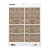 Kraft Etiket Voor Cosmeticaflessen Met Jaar Van Op (Full Sheet)