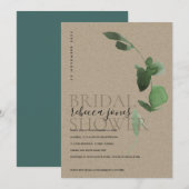 KRAFT EUCALYPTUS FOLIAGE WATERVERF VRIJGEZELLENFEE AANKONDIGING (Voorkant / Achterkant)