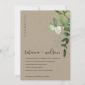 KRAFT EUCALYPTUS FOLIAGE WE TIENDE DE KNOT INVITE BEDANKKAART (Voorkant)