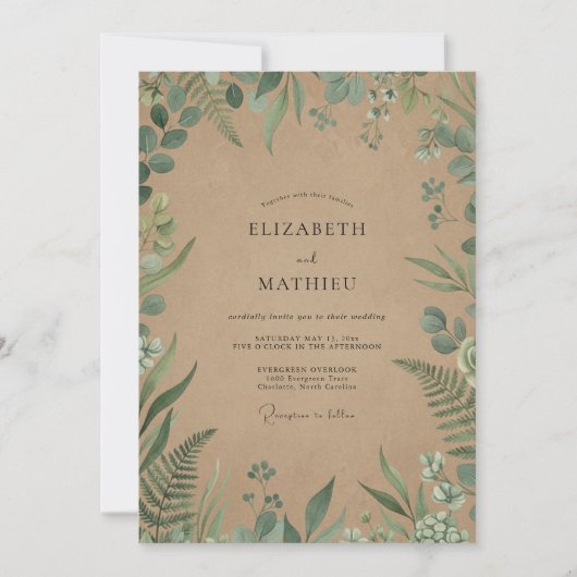 Kraft Eucalyptus Varentrouwdag Kaart (Voorkant)