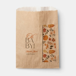 Kraft Fall Theme Baby Shower  Bedankzakje