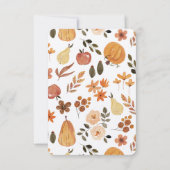 Kraft Fall Theme Baby Shower Diaper Raffle Kaart (Achterkant)