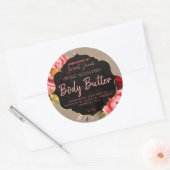  kraft Floral body Butter Label (Envelop)
