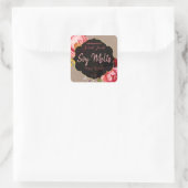 Kraft Floral Soy Wax Melt Labels (Tas)