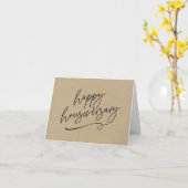Kraft Flourish Script Gelukkig Woonjubileum Kaart (Gele Bloem)