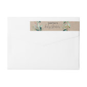 Kraft Foliage Baby shower Wrap Around Label (Achterkant)