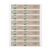 Kraft Foliage Baby shower Wrap Around Label (Vel)