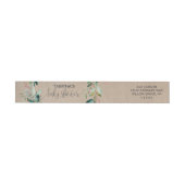 Kraft Foliage Baby shower Wrap Around Label (Individueel)