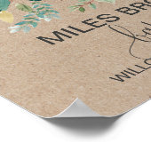 Kraft Foliage Baptism Welcome Poster (Hoek)