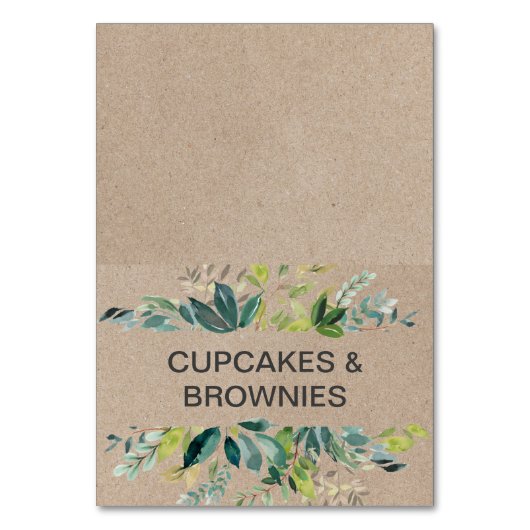 Kraft Foliage Buffet Food Labels Kaart (Voorkant)