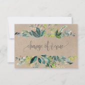 Kraft Foliage Change of Venue Details Kaart (Voorkant)