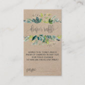 Kraft Foliage Diaper Raffle Invitation Insert Informatiekaartje (Voorkant)