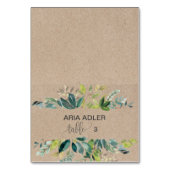 Kraft Foliage Escort Place Cards Kaart (Voorkant)