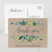 Kraft Foliage Hartelijk dank Briefkaart (Voorkant / Achterkant)