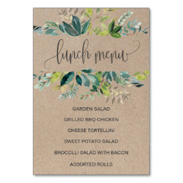 Kraft Foliage Lunch Menu Sign Kaart