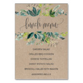 Kraft Foliage Lunch Menu Sign Kaart (Voorkant)
