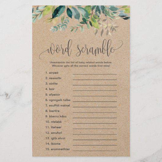 Kraft Foliage Mam of papa Game (Achterkant)