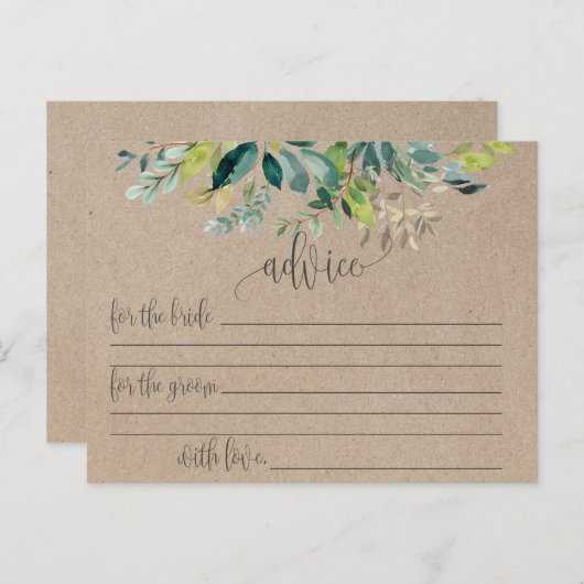 Kraft Foliage Marriage Advice Kaarten (Voorkant / Achterkant)