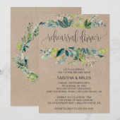 Kraft Foliage Rehearsal Dinner Kaart (Voorkant / Achterkant)