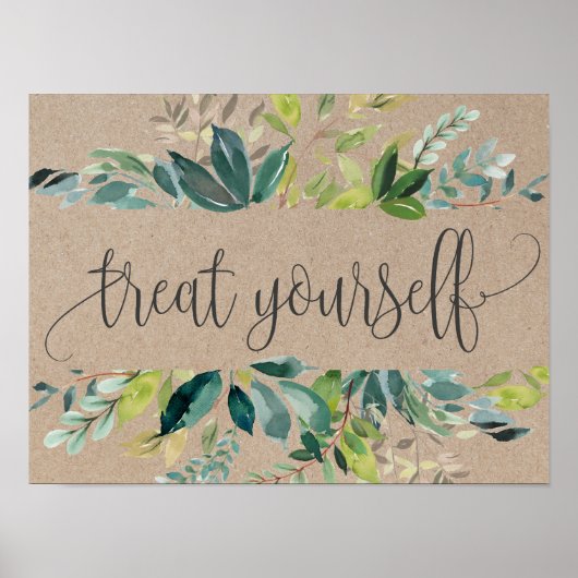 Kraft Foliage Treat Yourself Dessert Bar Poster (Voorkant)