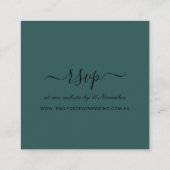 KRAFT FOLIAGE WATERVERF WEDDING WEBSITE RSVP VIERKANTE VISITEKAARTJE (Achterkant)