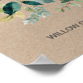 Kraft Foliage Wedding Welcome Poster (Hoek)