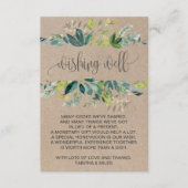 Kraft Foliage Wedding Wishing Well Informatiekaartje (Voorkant)