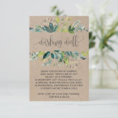 Kraft Foliage Wedding Wishing Well Informatiekaartje (Staand voorkant)