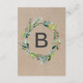 Kraft Foliage Wedding Wishing Well Informatiekaartje (Achterkant)