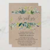 Kraft Foliage zei dat ze ja zei tegen Engagement P Kaart (Voorkant / Achterkant)