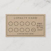 Kraft Formeel Business Café Koffiesalon Klantenkaartje (Achterkant)