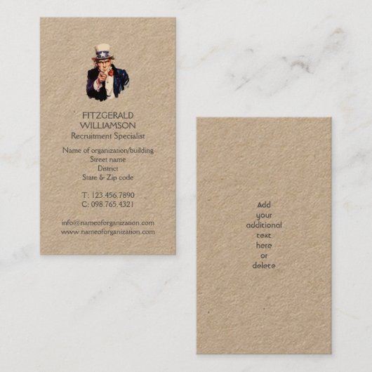 Kraft | FOTO OF LOGO TOEVOEGEN | Visitekaartje (Voorkant / Achterkant)