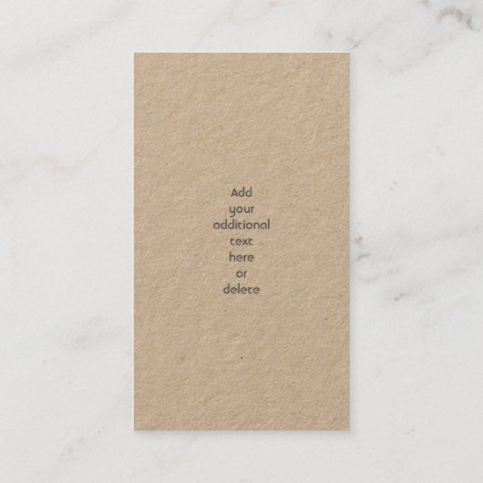 Kraft | FOTO OF LOGO TOEVOEGEN | Visitekaartje (Achterkant)