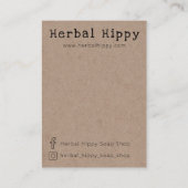 Kraft Free Sample Soap Holder Display Card Visitekaartje (Achterkant)