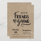 Kraft Friendsgiving dineruitnodiging Kaart (Voorkant / Achterkant)