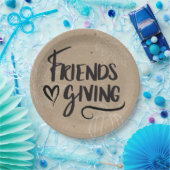 Kraft Friendsgiving Dinner Party Papieren Bordje (Feest)