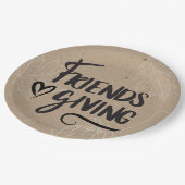 Kraft Friendsgiving Dinner Party Papieren Bordje (Gekanteld)