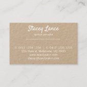 Kraft gebladerte krans wimpers visitekaartje (Achterkant)