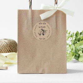 Kraft geitenmelkzeep monogram product Ronde Sticker