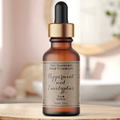 Kraft gekrulde tekst cosmetica druppelfles label