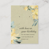 KRAFT GELE VERJAARDAG VRIEND OORBEL DISPLAY KAART PLAATSKAARTJE (Voorkant)