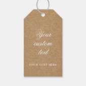 Kraft Gift Label - Aangepaste tekst Cadeaulabel (Voorkant)
