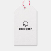 Kraft Gift Labels Red en White Twine Cadeaulabel (Voorkant)