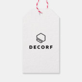 Kraft Gift Labels Red en White Twine Cadeaulabel (Achterkant)