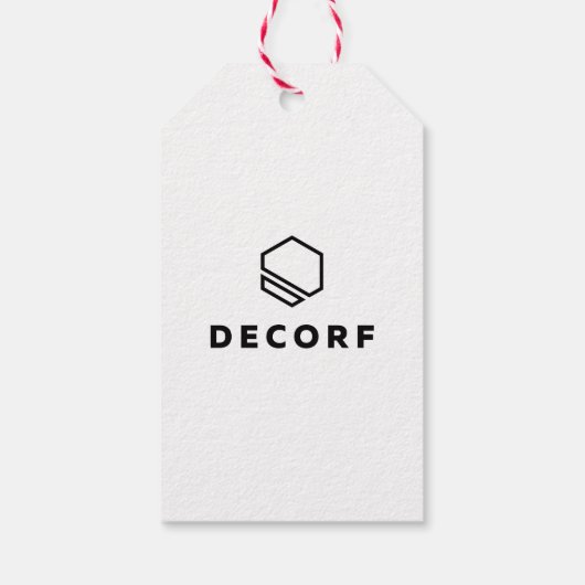 Kraft Gift Labels Red en White Twine Cadeaulabel (Achterkant)