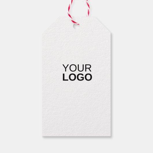 Kraft Gift Labels Red en White Twine Cadeaulabel (Achterkant)