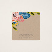 Kraft Girly Floral Earring Ketting Display Kaart (Achterkant)