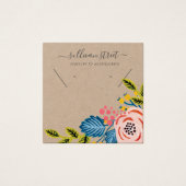 Kraft Girly Floral Earring Ketting Display Kaart (Voorkant)